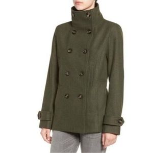 NWT! Nordstrom’s Thread & Supply Olive Green Double Breasted Peacoat